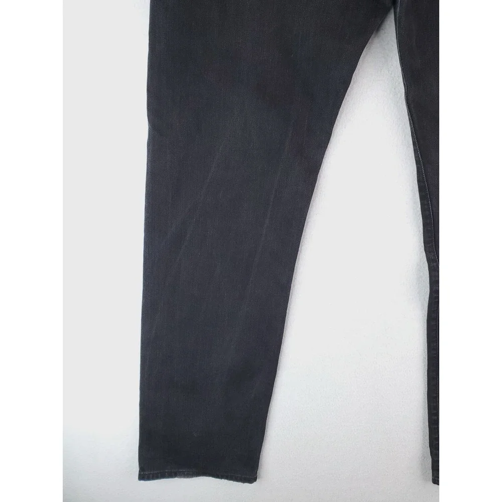 Levis 501 Jeans Mens 34x34 Black Original Straight Button Fly Red Tab Work Pants